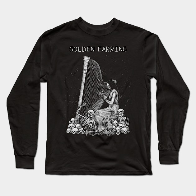 Family Skull Play Earring Long Sleeve T-Shirt by Pantat Kering